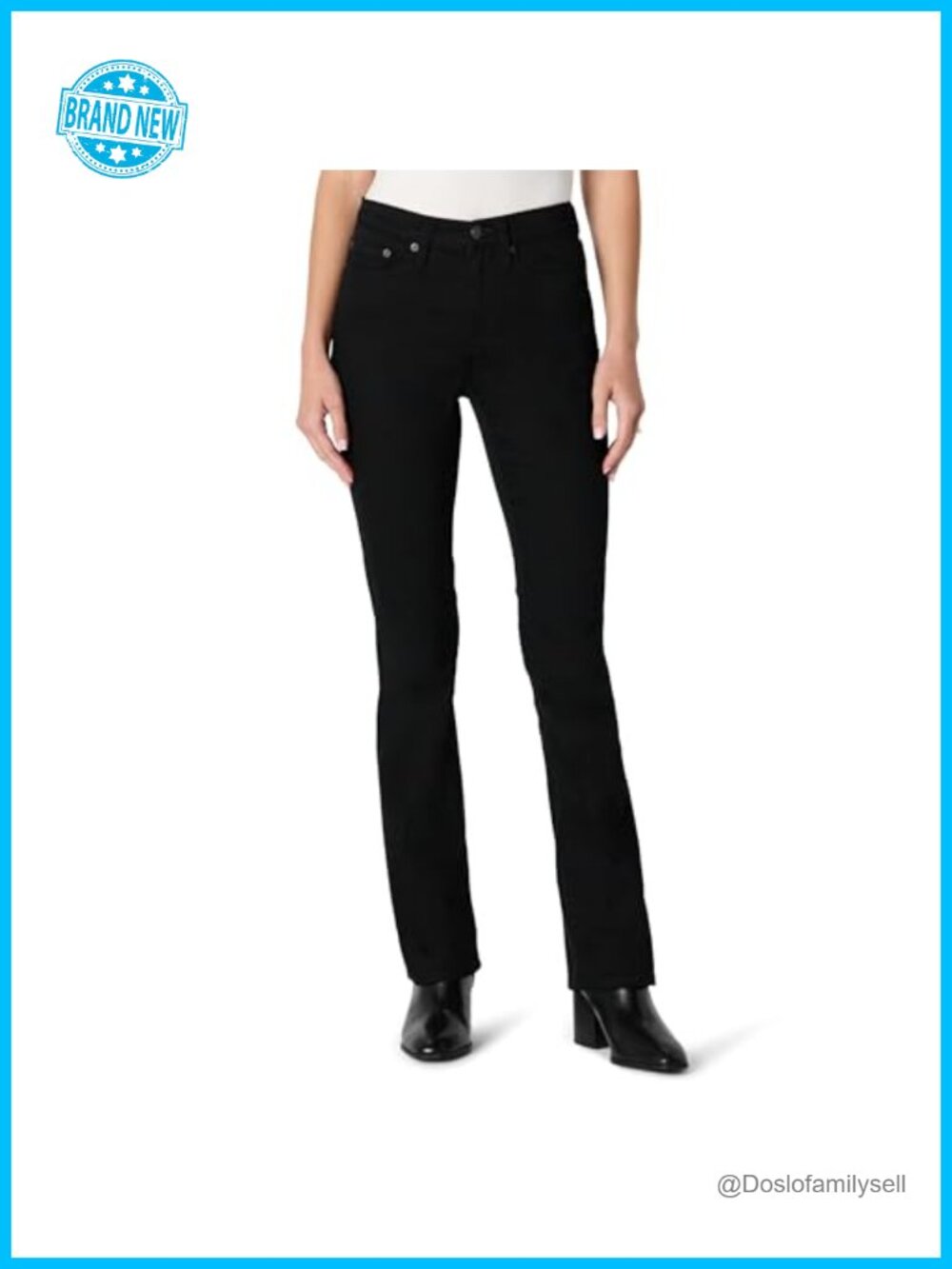 Women's Curvy Slim-Fit Mid-Rise Bootcut Jeans High Stretch Denim